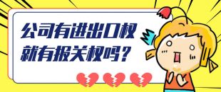 公司有進(jìn)出口權(quán)就有報(bào)關(guān)權(quán)嗎？